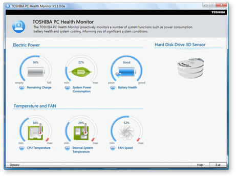 PC Health Monitor  Research Center  Toshiba